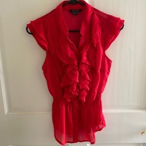 Sheer business tank with mini sleeve